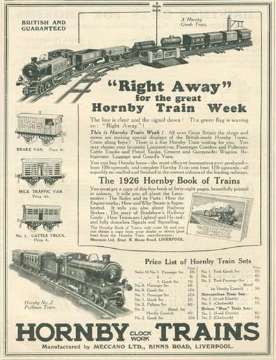 Catalogue/affiche Hornby Trains GB Original De 1933 - 47,5x60 Cm, Assez Bon état